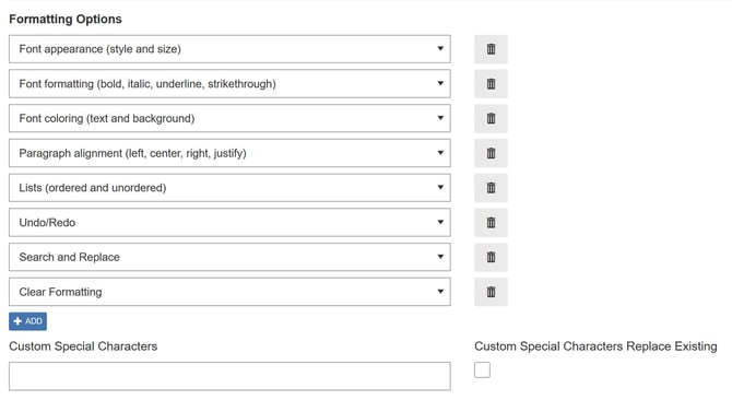 Custom Special Characters