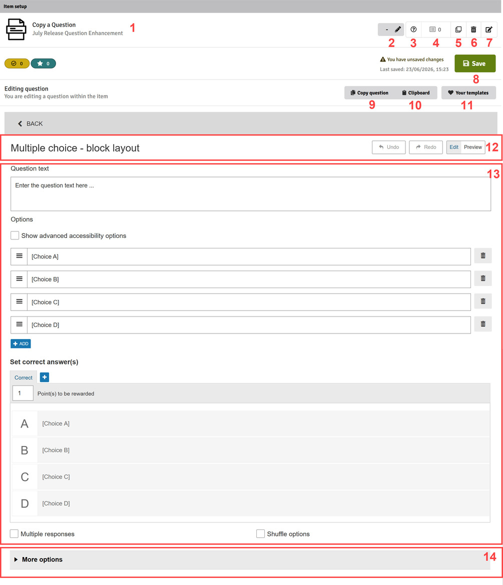 Using the Question Editor for FLOWmulti Assignments