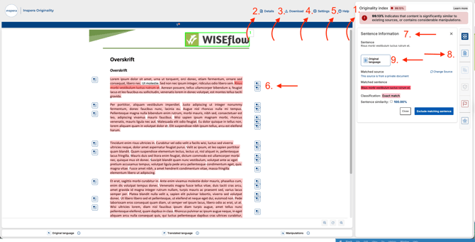 Inspera Originality explainer