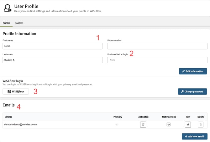 User Profile - Profile Tab 1