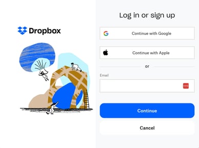 Login to Dropbox