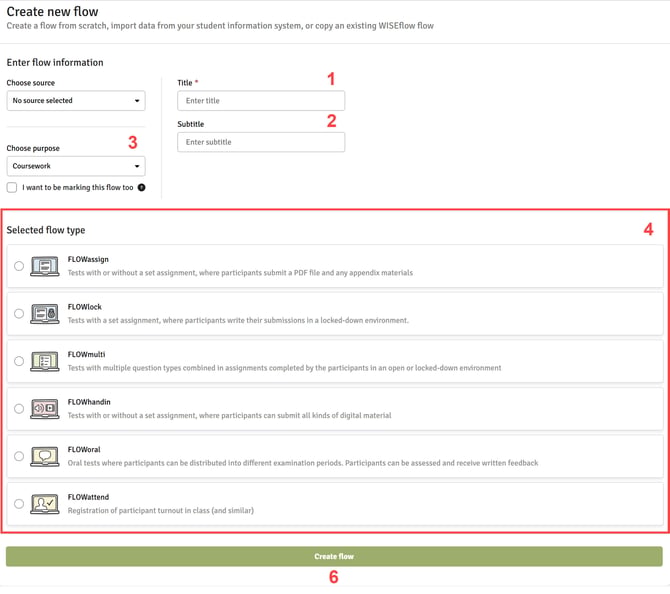 Create New Flow Page [contd]