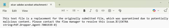 Quarantined File - Replacement Text File 3