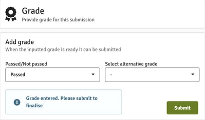 Submit Non-Enforced Grade