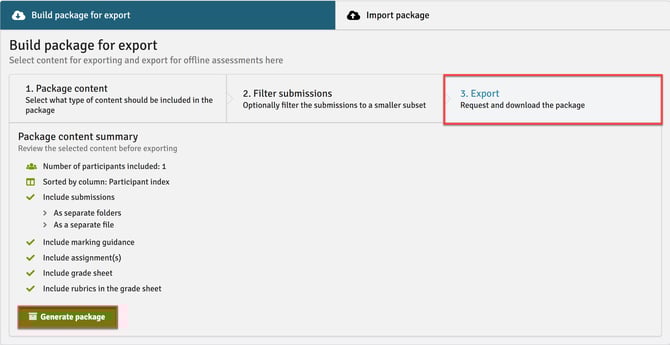 Export Package