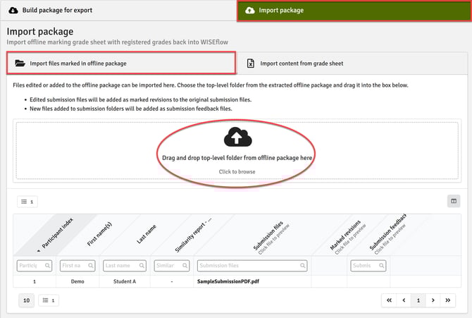 Import Marked Files