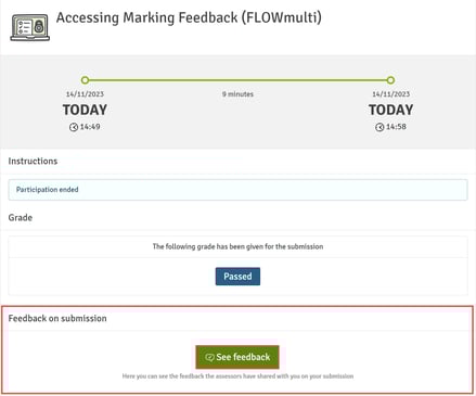 Accessing Marking Feedback (FLOWmulti)