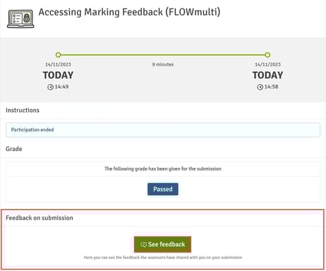 Accessing Marking Feedback (FLOWmulti)
