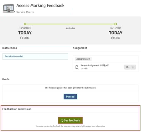 Accessing Marking Feedback