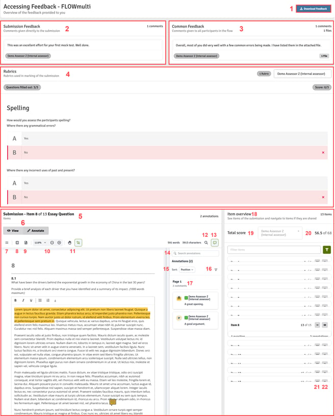 Participant Feedback View - FLOWmulti