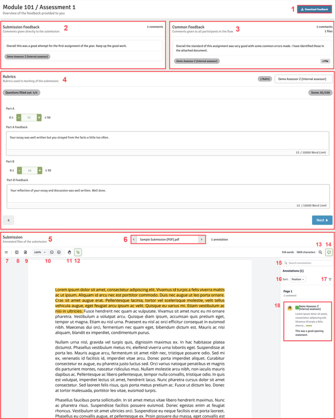 Participant Feedback View
