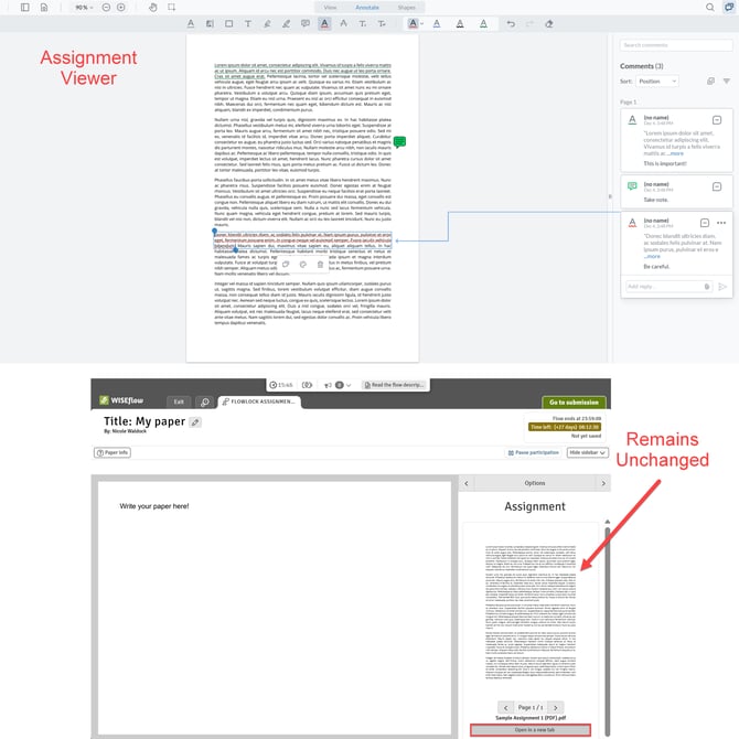 FLOWlock Assignment Viewer Annotations