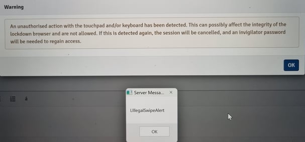 Swipe Gestures - First Warning