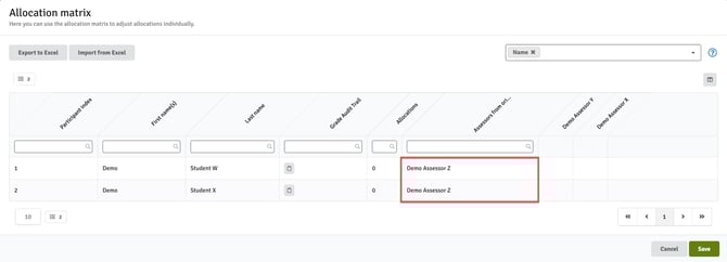 Allocating Assessors
