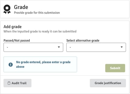 Submit Grade - No Grade Scaler