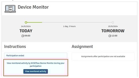 View Monitored Activity